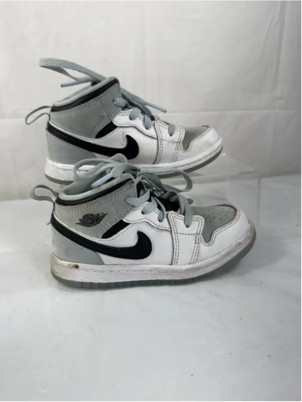 Air Jordan DV1338-104 1 Mid SE TD 'White Ice Blue' toddler shoes SIZE 9C